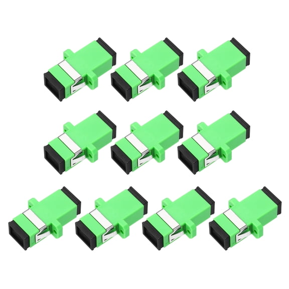 Uxcell Fiber Optic Coupler SC/APC Single Mode Simplex for Network Internet, 10 Pack