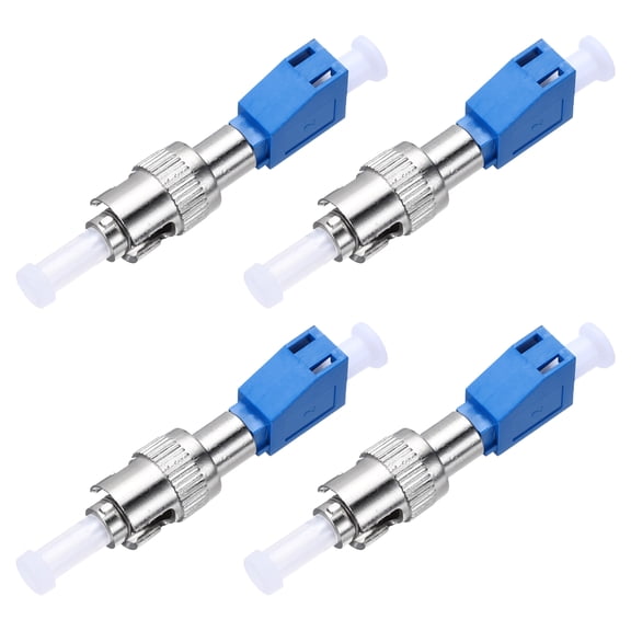 Uxcell Fiber Optic Coupler ST to LC Single Mode Simplex Converter for Internet, 4 Pack