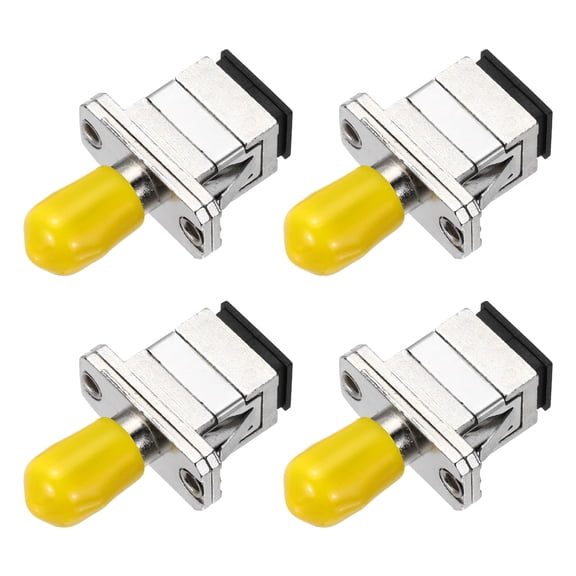 Uxcell Fiber Optic Coupler ST to SC Single Mode Simplex Converter for Internet, 4 Pack