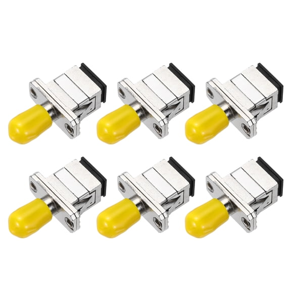 Uxcell Fiber Optic Coupler ST to SC Single Mode Simplex Converter for Internet, 6 Pack