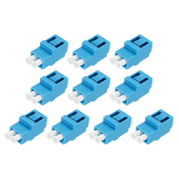 Uxcell Fiber Optical Coupler LC to LC UPC (high and low), Single Mode Duplex Adapter, LC-LC UPC, for Network, 10pcs
