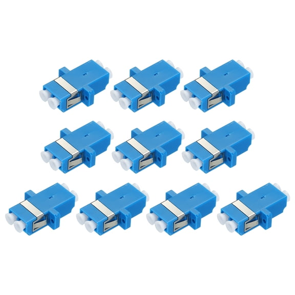 Uxcell Fiber Optical Coupler LC to LC UPC (with iron sheet), Single Mode Duplex Adapter, LC-LC UPC, for Network, 10pcs