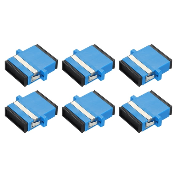 Uxcell Fiber Optical Coupler SC-SC/UPC, Single Mode Duplex Adapter, SC-SC/UPC, for Network, 6pcs