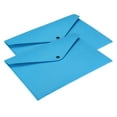 thumbnail image 1 of Uxcell File Bag Felt Folder A4 Size Document Storage Pouch, Blue 2 Pack, 1 of 5