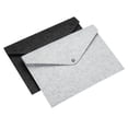 thumbnail image 1 of Uxcell File Bag Felt Folder A4 Size Document Storage Pouch, Gray Dark Gray 2 Pack, 1 of 5