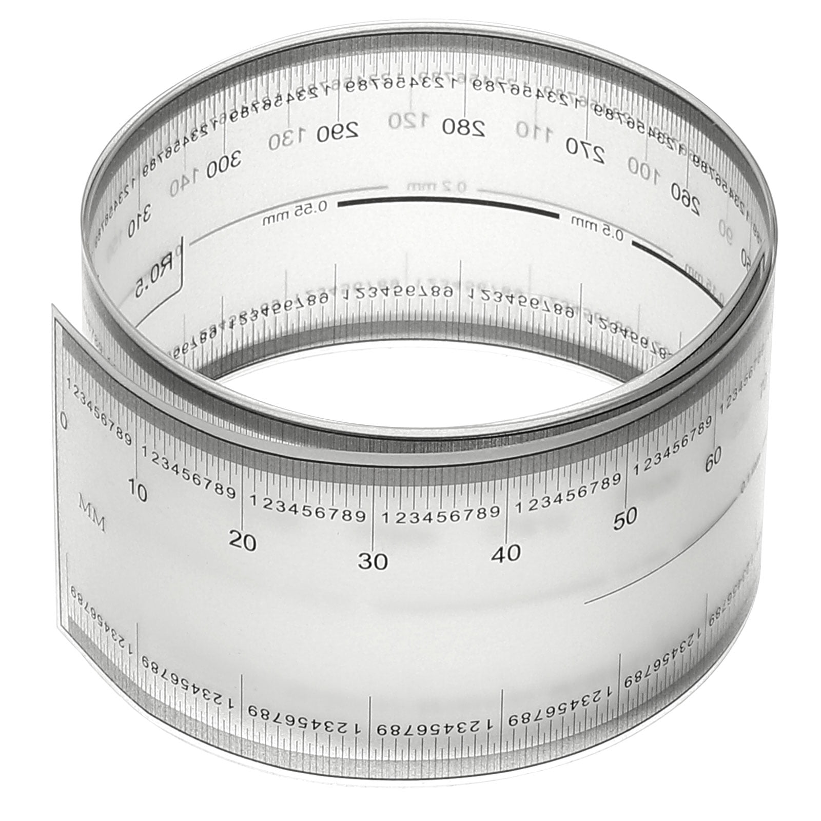 Uxcell Film Flexible Ruler 40cm 0.1mm Scale with R Angle and Width ...