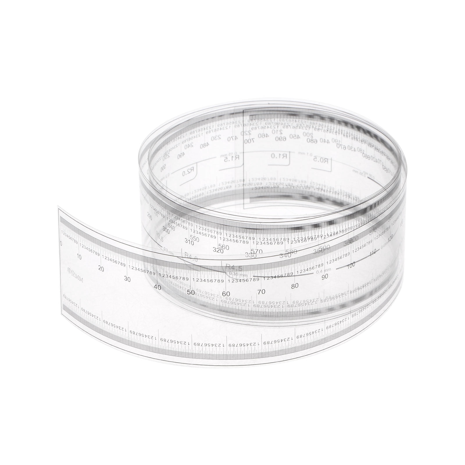Lexan Ruler Uxcell Film Flexible Ruler 70cm 0.1mm Scale with R Angle & Width Lines ...