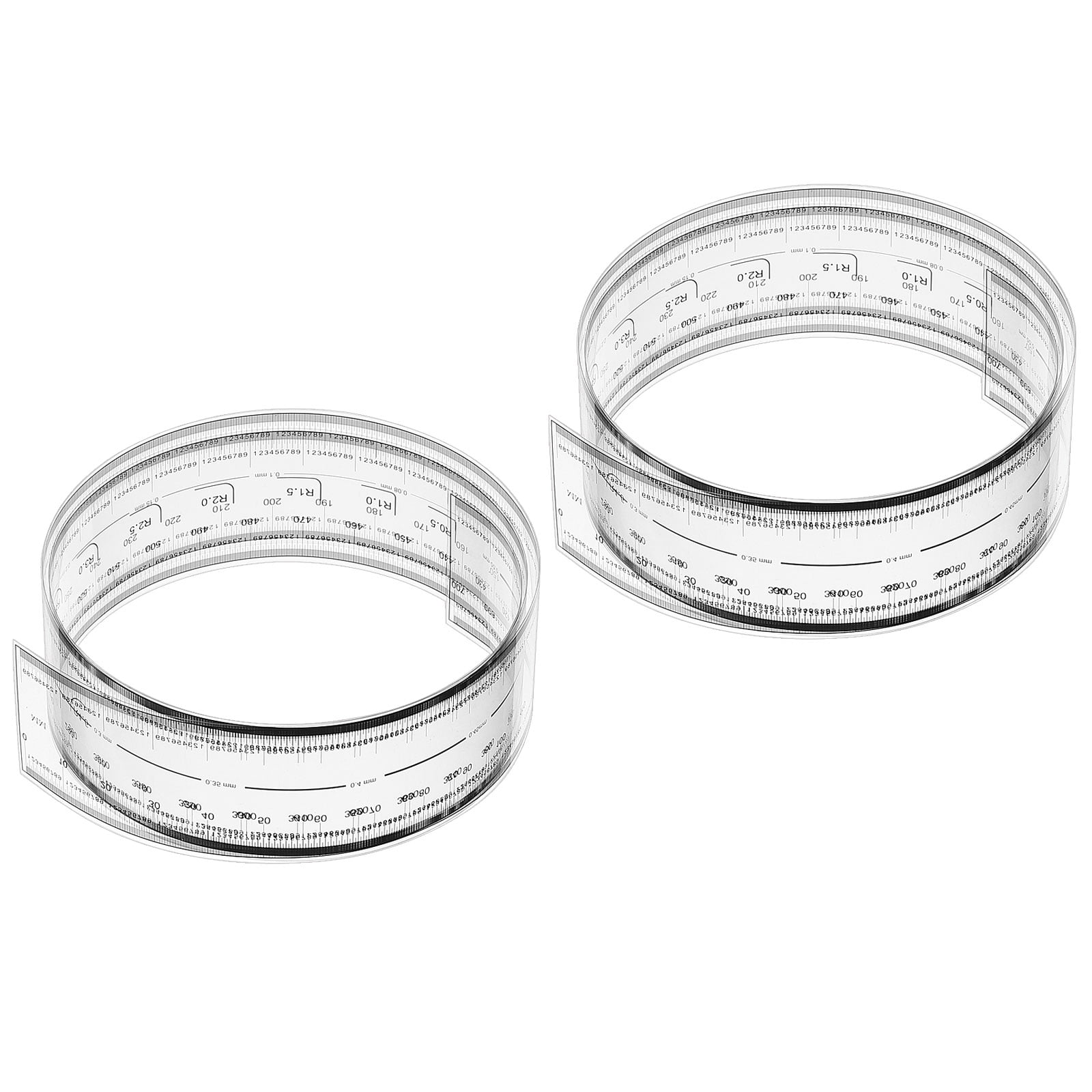 Uxcell Film Flexible Ruler 70cm 0.1mm Scale with R Angle and Width ...