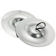 thumbnail image 1 of Uxcell Finger Cymbals, 1 Pcs 5.11 Diameter Iron Silver, 1 of 5