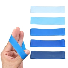 Uxcell Finger Resistance Bands, 5 Level Finger Grip Strengthener Grip Forearm Thumb Exerciser Blue Series & 5Pcs & 5-40 Lb-For(Extension Training/Finger Exercises/Injury Rehabilitation)