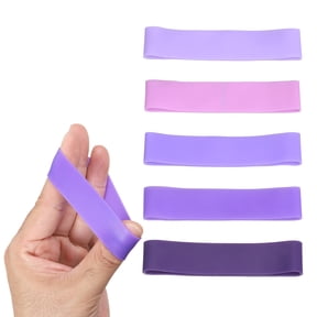 Uxcell Finger Resistance Bands, 5 Level Finger Grip Strengthener Grip Forearm Thumb Exerciser Purple Series & 5Pcs & 5-40 Lb-For(Extension Training/Finger Exercises/Injury Rehabilitation)