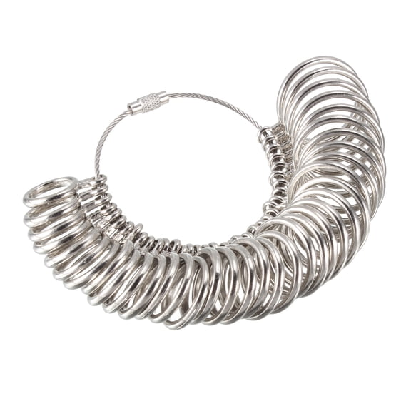 Uxcell Finger Ring Sizer Gauge Set Circle Models EU 41-76 Zinc Alloy
