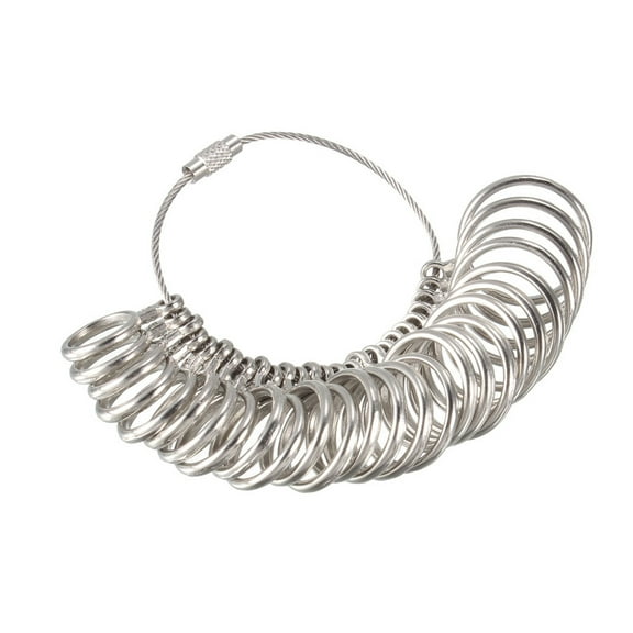 Uxcell Finger Ring Sizer Gauge Set Circle Models US 0-13 Zinc Alloy