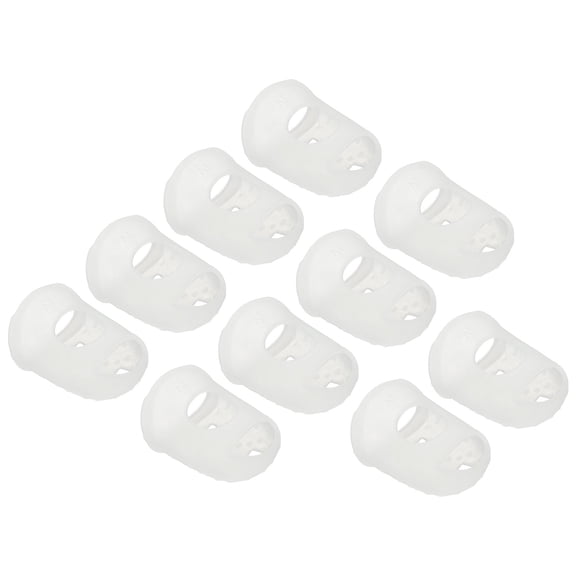 Uxcell Finger Tips Anti Slip Fingertip Protector, 10 Pack 30mm Silicone Finger Guard, Transparent