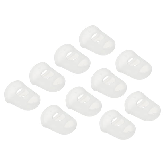 Uxcell Finger Tips Anti Slip Fingertip Protector, 20 Pack 25mm Silicone Finger Guard, Transparent