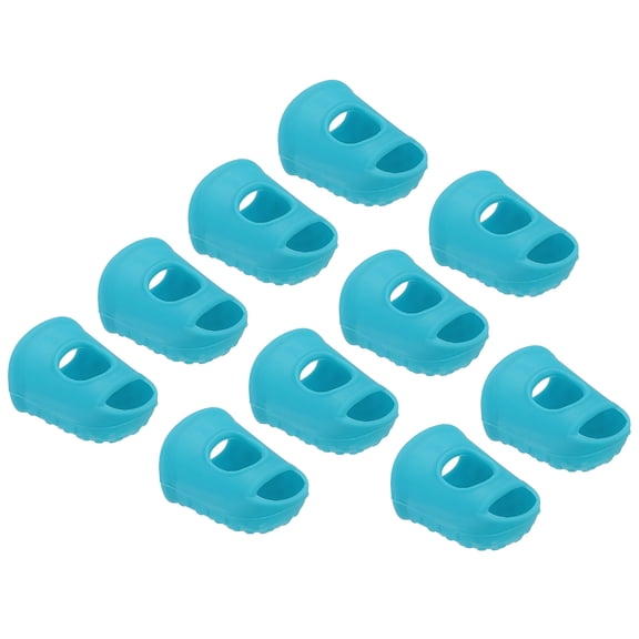 Uxcell Finger Tips Anti Slip Fingertip Protector, 20 Pack 28mm Silicone Finger Guard, Light Blue