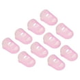 thumbnail image 1 of Uxcell 20 Pcs Finger Tips Anti Slip Fingertip Protector Silicone Finger Guard for Paper Sorting Sewing XS Size Pink, 1 of 6