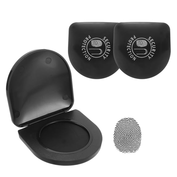 Uxcell Fingerprint Ink Pads, 3Pcs Thumbprint Ink Pad Quick-Drying and Portable for Notary Stamp Office Supplies Identification ID Security Enforcement Fingerprints, Black