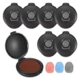thumbnail image 1 of Uxcell Fingerprint Ink Pads, 6Pcs Thumbprint Ink Pad Quick-Drying & Portable for Notary Stamp Office Supplies Identification ID Security Enforcement Fingerprints, Black, Blue, Red, 1 of 6