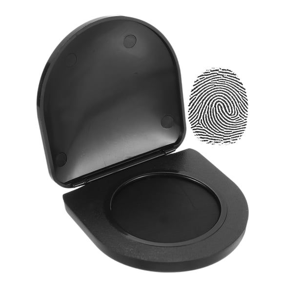 Uxcell Fingerprint Ink Pads, Thumbprint Ink Pad Quick-Drying and Portable for Notary Stamp Office Supplies Identification ID Security Enforcement Fingerprints, Black