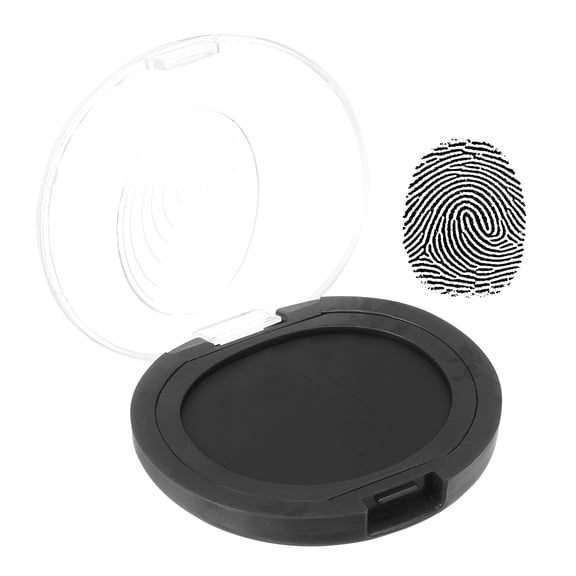 Uxcell Fingerprint Ink Pads, Thumbprint Ink Pad Quick-Drying & Portable for Notary Stamp Office Supply Identification ID Security Enforcement Fingerprints, Black