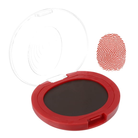 Uxcell Fingerprint Ink Pads, Thumbprint Ink Pad Quick-Drying & Portable for Notary Stamp Office Supply Identification ID Security Enforcement Fingerprints, Red