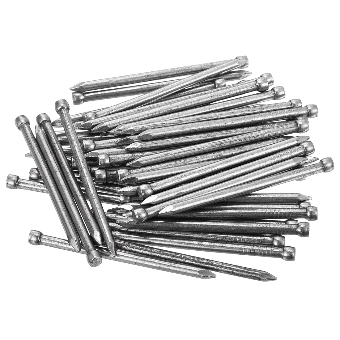 Uxcell Finishing Nails 100 Pack 50mm 2 Inch Hand-Drive Hardware Carbon Steel Nail Lost Head Nail