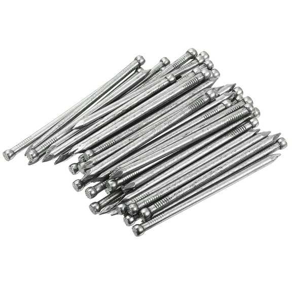 Uxcell Finishing Nails 80 Pack 75mm 3 Inch Hand-Drive Hardware Carbon Steel Nail Lost Head Nail