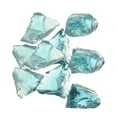 thumbnail image 1 of Uxcell Fire Glass for Fire Pit, 1.18"-1.97" High Luster Reflective Glass Rocks, Turquoise, 1 of 5