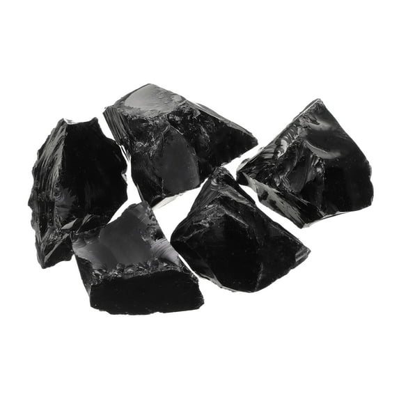 Uxcell Fire Glass for Fire Pit, 5-8cm(2" to 3.1") High Luster Reflective Glass Rocks, Black
