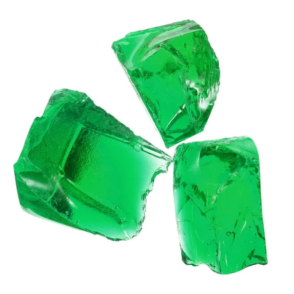 Uxcell Fire Glass for Fire Pit, 5-8cm(2" to 3.1") High Luster Reflective Glass Rocks, Dark Green