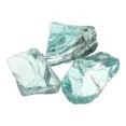 thumbnail image 1 of Uxcell Fire Glass for Fire Pit, 1.97"-3.15" High Luster Reflective Glass Rocks, Light Blue, 1 of 5