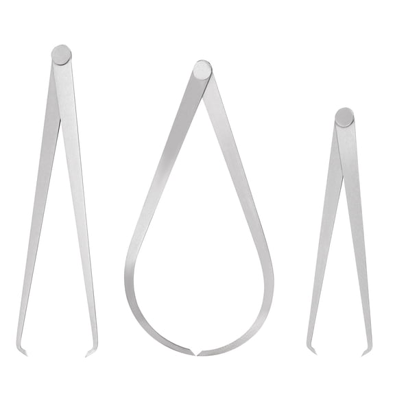 Uxcell Firm Joint Inside Outside Calipers 8 10 12 Inch Stainless Metal Friction Joint for External Internal Measurements
