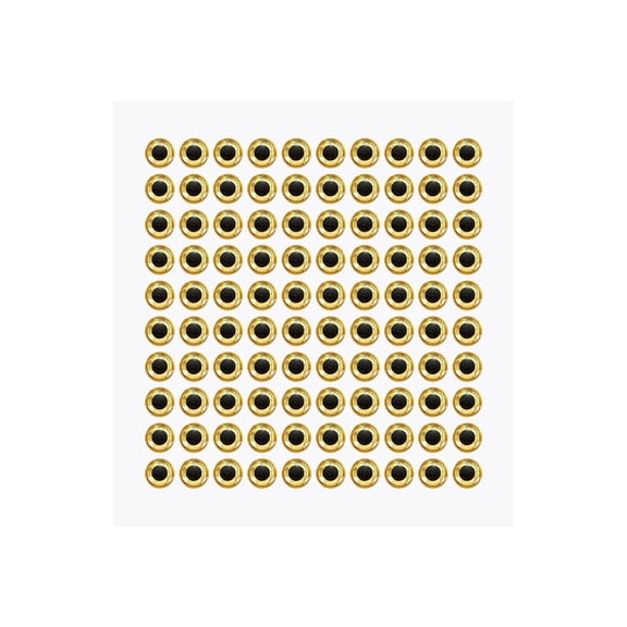 Uxcell Fish Eyes for Lures Making, 3D Eyes Fly Tying Materials Lures, Artificial Fishing Baits 7mm & 100 Pcs & Yellow