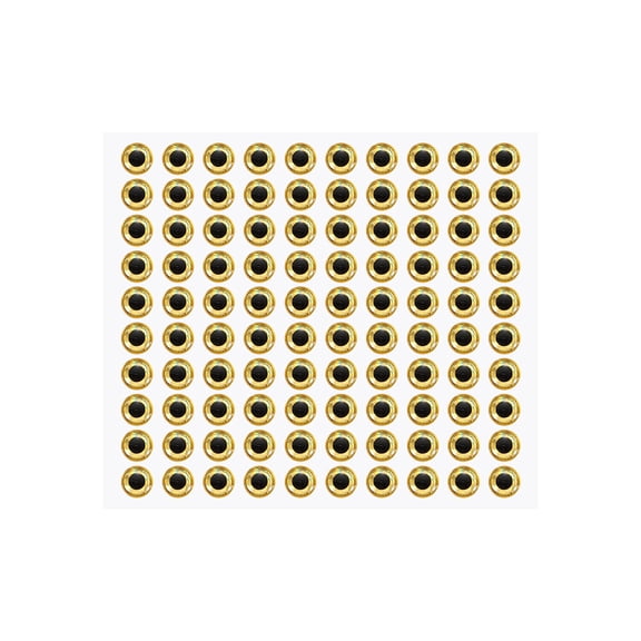 Uxcell Fish Eyes for Lures Making, 3D Eyes Fly Tying Materials Lures, Artificial Fishing Baits 8mm & 100 Pcs & Yellow