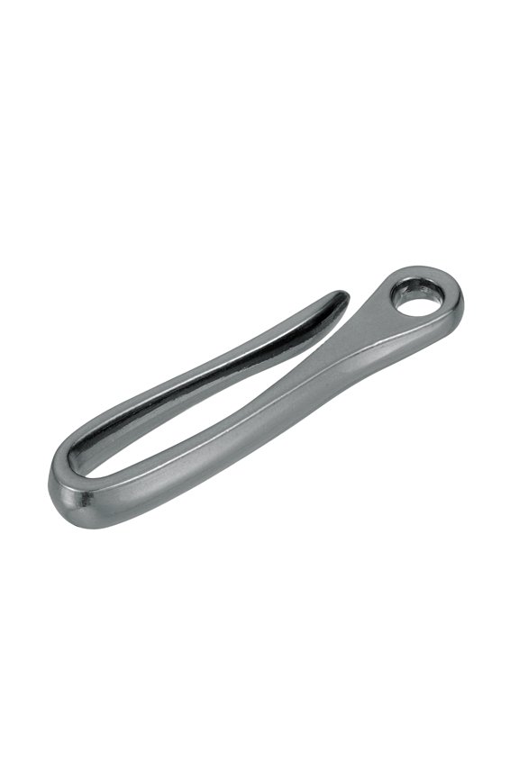 Fish Hook Keychain, Alloy U Shape Key Belt Clip for Wallet Pants Purse Accessories Matte Black Plated 1