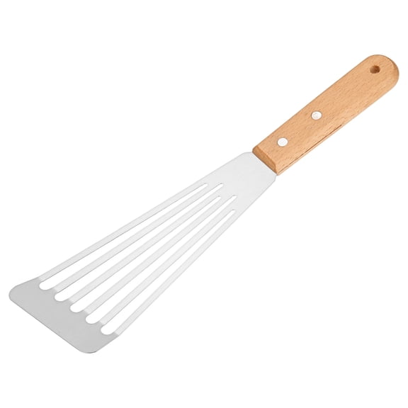 Uxcell Fish Spatula, 12.2 Inch Stainless Steel Anti-Scald Wide Slotted Flipper with Heat Resistant Handle for Cooking/Baking, Kitchen Cooking Spatula [Beige]