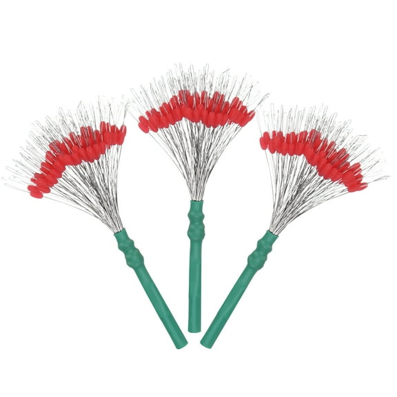 Uxcell Fishing Bobber Stops [300PCS] Column Floats Sinker Stops for Streams & Lake Fishing - Red Silicone