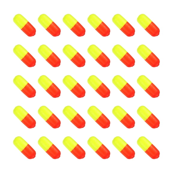 Uxcell Fishing Foam Floats 0.6 Inch, Snell Floats Fly Fishing Strike Indicator for Pompano Floats, Red Yellow 30Pcs