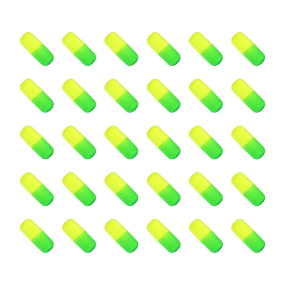 Uxcell Fishing Foam Floats 0.7 Inch, Snell Floats Fly Fishing Strike Indicator for Pompano Floats, Green Yellow 30Pcs