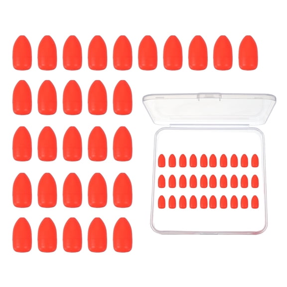 Uxcell Fishing Foam Floats, Snell Fishing Rig Floats with Clear Tackle Box, 0.4"D x 0.6"H for Corks(30 Pack, Red)