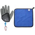 thumbnail image 1 of Uxcell Fishing Gloves with ABS Magnet Release Towel Fisherman Professional Puncture Resistant Glove, Grey(Left), 1 of 5