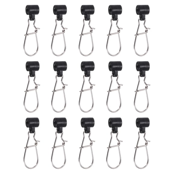 Uxcell Fishing Line Sinker Slider, with Duo Lock Snap Sinker Slider Weight Connector 6# Black 30Pcs