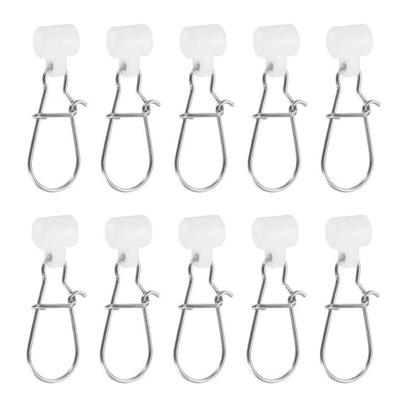 Uxcell Fishing Line Sinker Slider, with Duo Lock Snap Sinker Slider Weight Connector 6# for Fishing, White 10Pcs