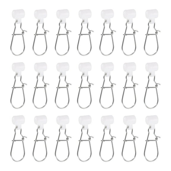 Uxcell Fishing Line Sinker Slider, with Duo Lock Snap Sinker Slider Weight Connector 6# for Fishing, White 60Pcs