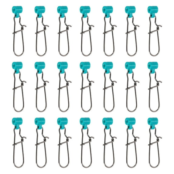 Uxcell Fishing Line Sinker Slider, with Duo Lock Snap Sinker Slider Weight Connector 8# for Fishing, Green 60Pcs