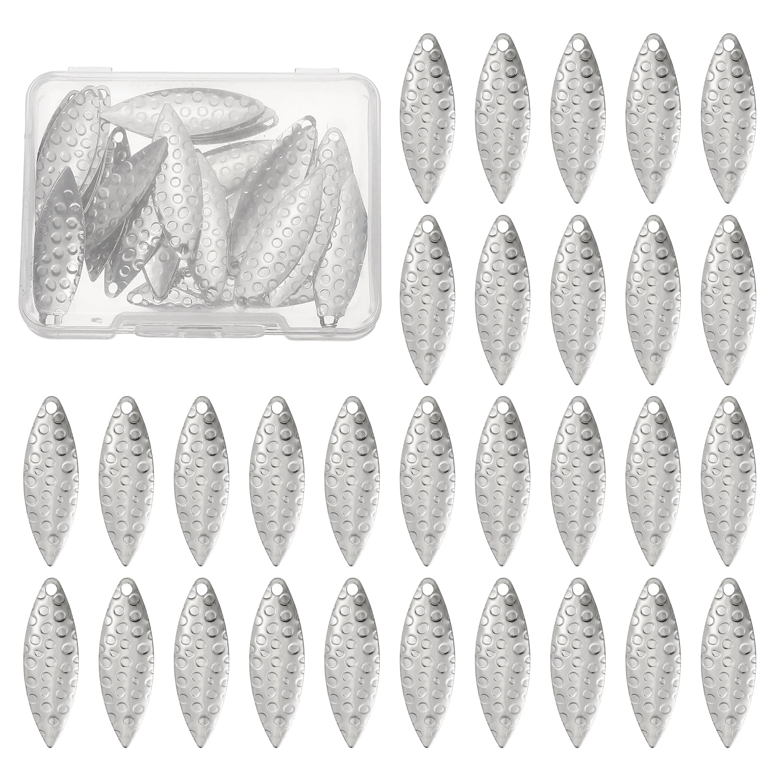 Uxcell Fishing Lure Blades, 40 Pack 1.2