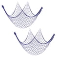 thumbnail image 1 of Uxcell Fishing Net Decor, 2 Pack 80" x 40" Fish Net Decor Party Accessory, Dark Blue, 1 of 6