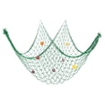 thumbnail image 1 of Uxcell Fishing Net Decor, 80" x 40" Fish Net Decor with Sea Shells, Green, 1 of 6