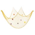 thumbnail image 1 of Uxcell Fishing Net Decor, 80" x 40" Fish Net Decor with Sea Shells, Light Yellow, 1 of 6